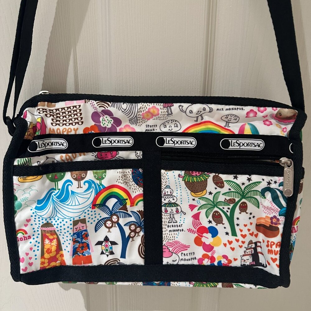 LE SPORTS SAC Crossbody Bag in Hawaii Theme Print
